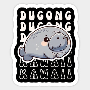 Kawaii Dugong Sticker